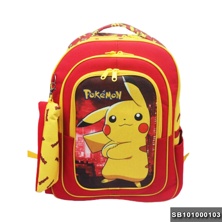 School backpack Size 17 Bokemon model 10-24 red