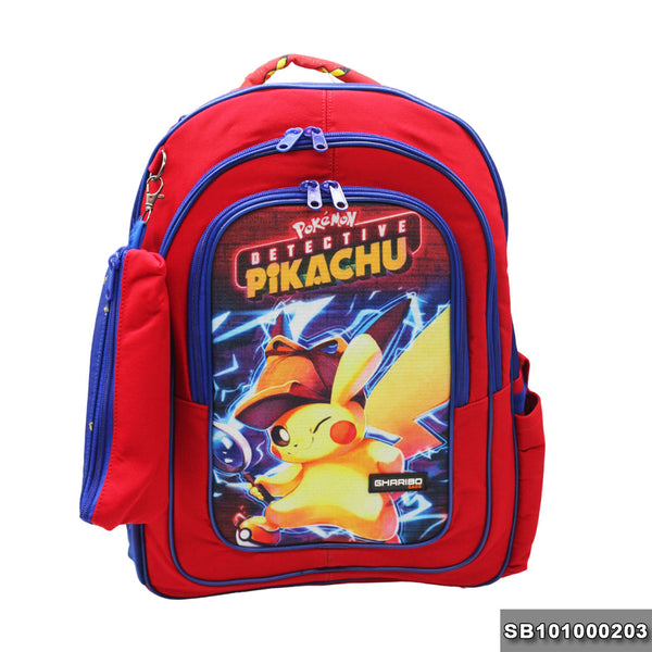 School backpack Size 17 Pikachu model 10-24 red