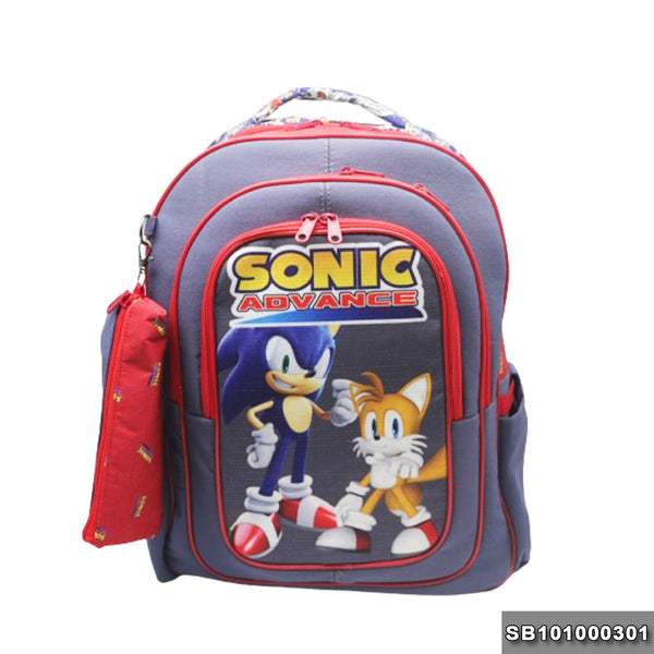 School backpack Size 17 sonic1 model 10-24 gray