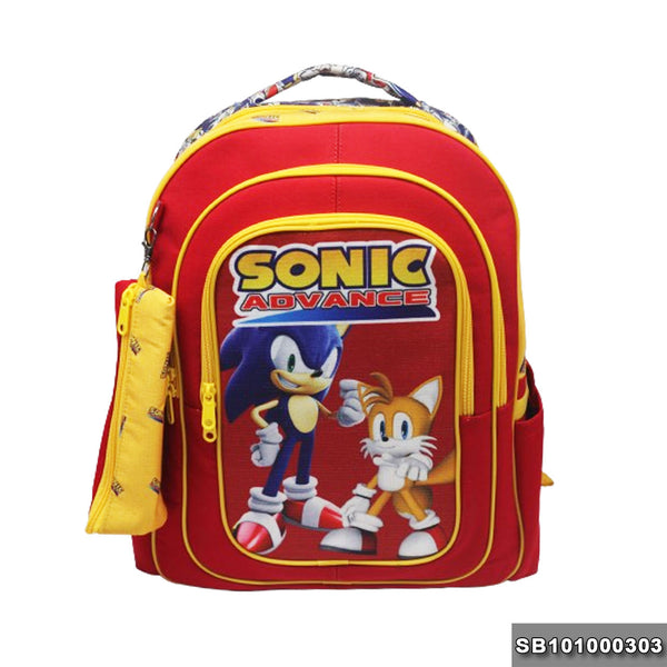 School backpack Size 17 sonic1 model 10-24 red