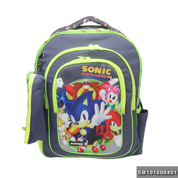 School backpack Size 17 sonic2 model 10-24 gray