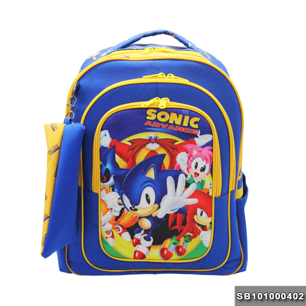 School backpack Size 17 sonic2 model 10-24 blue