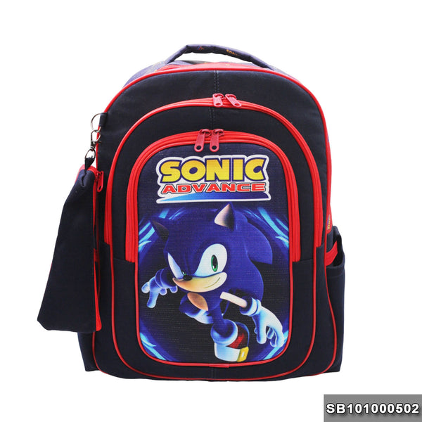 School backpack Size 17 sonic3 model 10-24 black