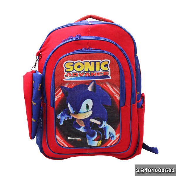 School backpack Size 17 sonic3 model 10-24 red