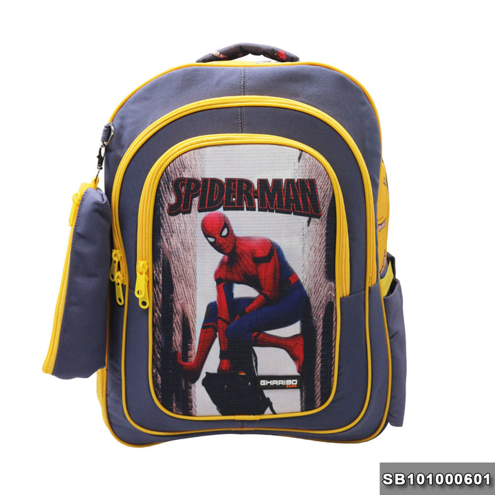 School backpack Size 17 SpiderMan1 model 10-24 gray