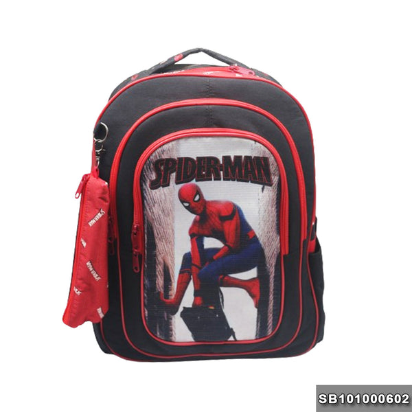 School backpack Size 17 SpiderMan1 model 10-24 black