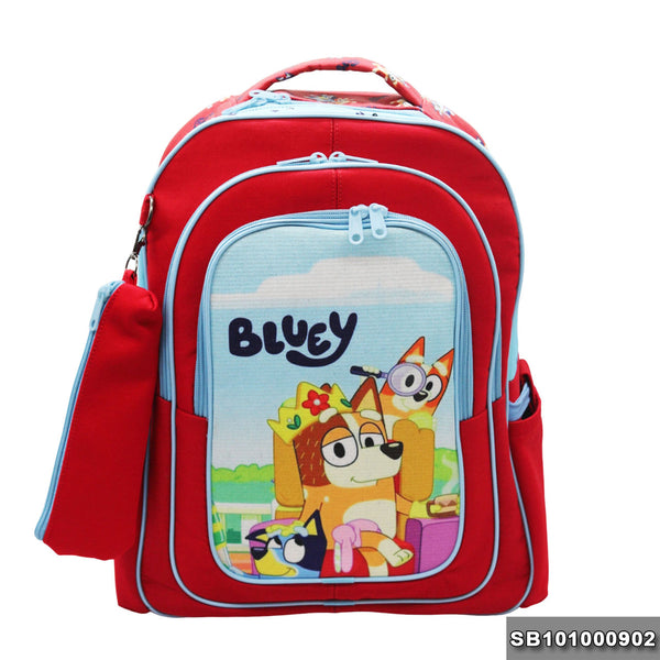 School backpack Size 17 Bluey2 model 10-24 red