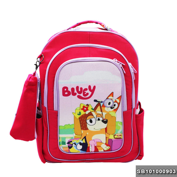 School backpack Size 17 Bluey2 model 10-24 pink