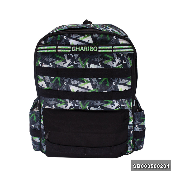 Sport backpack with one hand model 35 Size 18 Triangles green