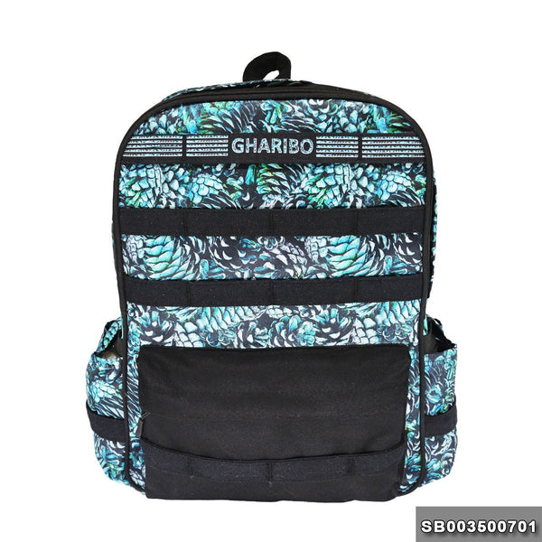 Sport backpack with one hand model 35 Size 18 Floral green