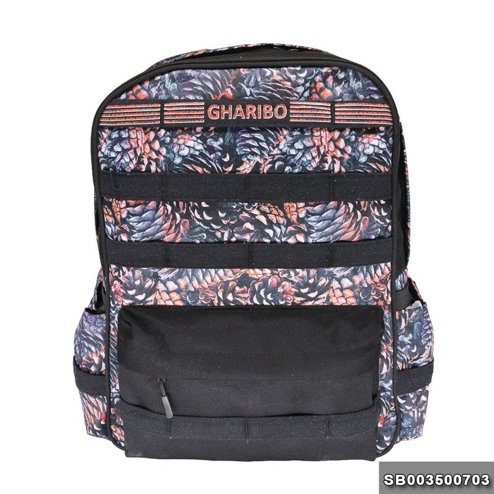 Sport backpack with one hand model 35 Size 18 Floral orange