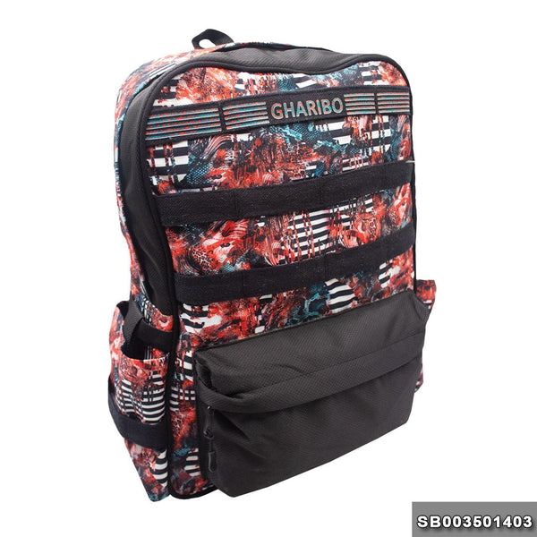 Sport backpack with one hand model 35 Size 18 striped red