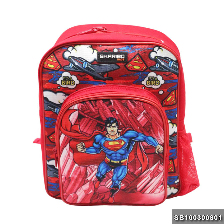 School backpack Size 13 SuperMan model 3-24 red