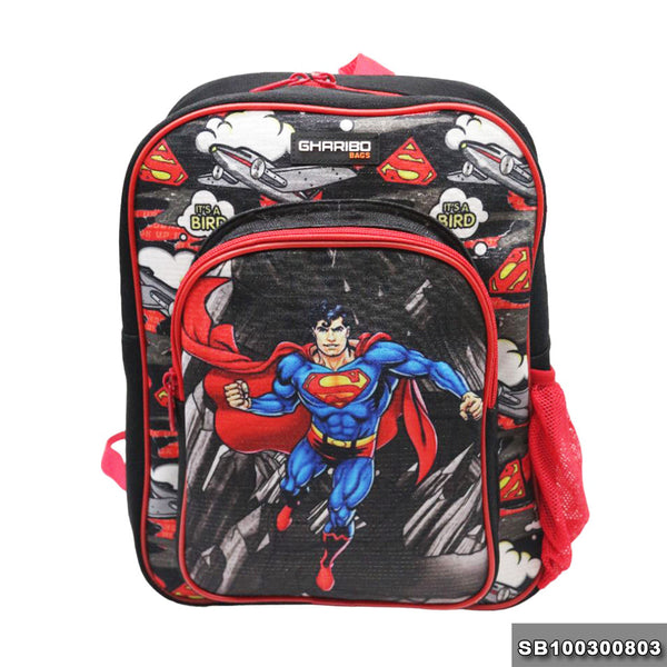 School backpack Size 13 SuperMan model 3-24 black