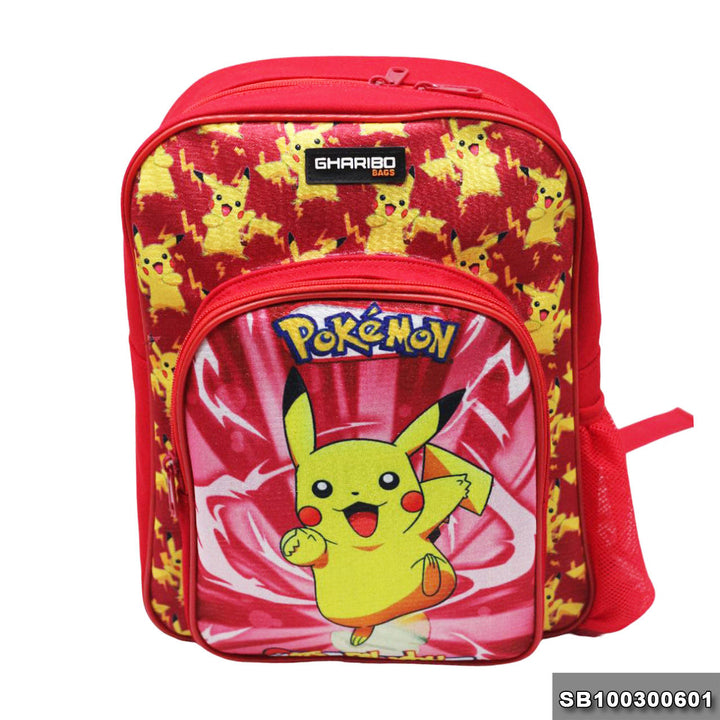 School backpack Size 13 Bokemon model 3-24 red