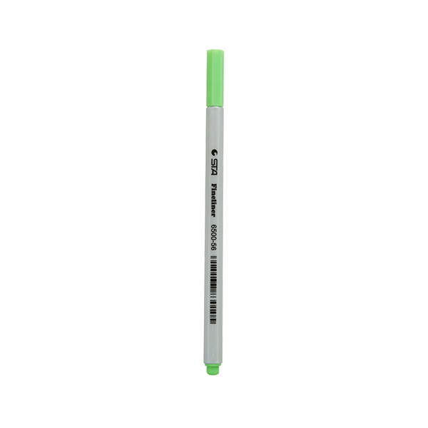 <p> 

The STA TRIPLUS 6500-56 Light Green FINELINER PEN is a slim and lightweight pen with a 0.3mm superfine metal-clad tip. The ergonomic hexagonal-shaped barrel is designed for fatigue-free writing. This pen also has a dry-safe feature which allows for several days of cap-off time without the ink drying out. The ink is also acid-free which makes it safe to use on various surfaces. This pen also has a lightweight design of only 0.1 lbs. It is made from high quality materials and is manufactured in China. T