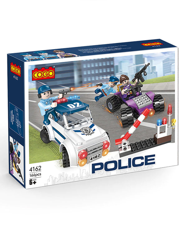 Cogo 4162 City Police Car Building Blocks - 166 Pcs