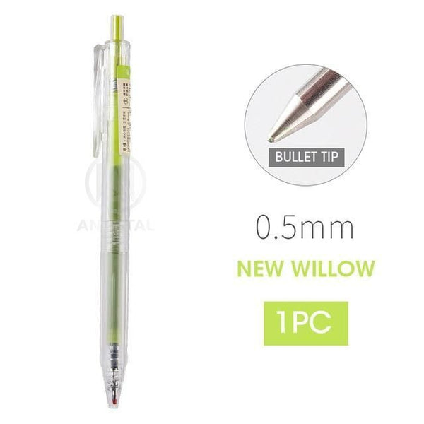 <p>
The M&G Willow Green Retractable Gel Pen 0.5 mm No.AGPH5603 is the perfect pen for all your needs. This high-quality pen is made using dual-injection technology and a super soft rubber grip. It's incredibly easy to use and comes with a unique design that makes it stand out. The simple design features a quite clear body to monitor ink supply, and the fancy colors make it perfect for scrapbooking, doodling, planning and more. And since it's affordable and good quality, you can rest assured that you're get