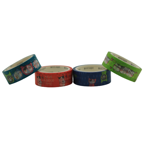 <p>

Introducing the M&G Adhesive Tape Colorful Cats (Washi tape) - 15mm x 5m -No:AJD957M7. This unique and stylish tape is the perfect way to add a splash of color to any project. Made of high quality paper and waterproof material, it is great for scrapbooking, decorating planners and calendars, crafting, Bible journaling, and much more! This tape can be placed on walls, paper, glass, and virtually any other surface. It leaves no sticky residue when you remove it and can be used to wrap gifts and hang pict