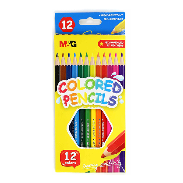 M&G Pack Of 12 Colored Pencils For Drawing