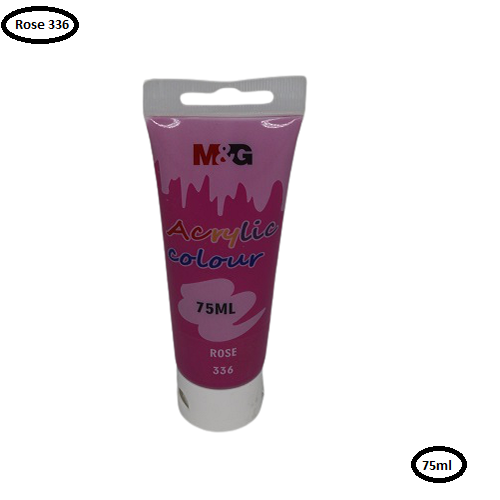 <p>
M&G Acrylic Colour Tube Rose (336) 75 ML No: APLN6598 is a perfect choice for all art enthusiasts, from amateurs to professionals. This high quality product is manufactured in our facility using advanced production methods and environmentally friendly solvents. The pigments used in these tubes are of the highest quality, making them suitable for use on canvas, fabric, paper, and wood. 

The pigments are evenly distributed, allowing for even coverage with every stroke. The colour is vivid and highly pigm