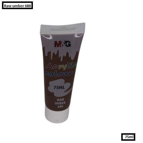 <p>

M&G Acrylic Colour Tube Raw Umber (688) 75 ML No: APLN6598 is a high quality acrylic colour tube made in China. It is made using advanced production methods and high quality pigments to ensure the best possible results. This acrylic colour tube is ideal for both amateur and professional painters and can be used on canvas, fabric, paper and wood. It is environmental friendly as no solvents are required. The unique formula of this acrylic colour tube makes it great for painting and provides excellent cov