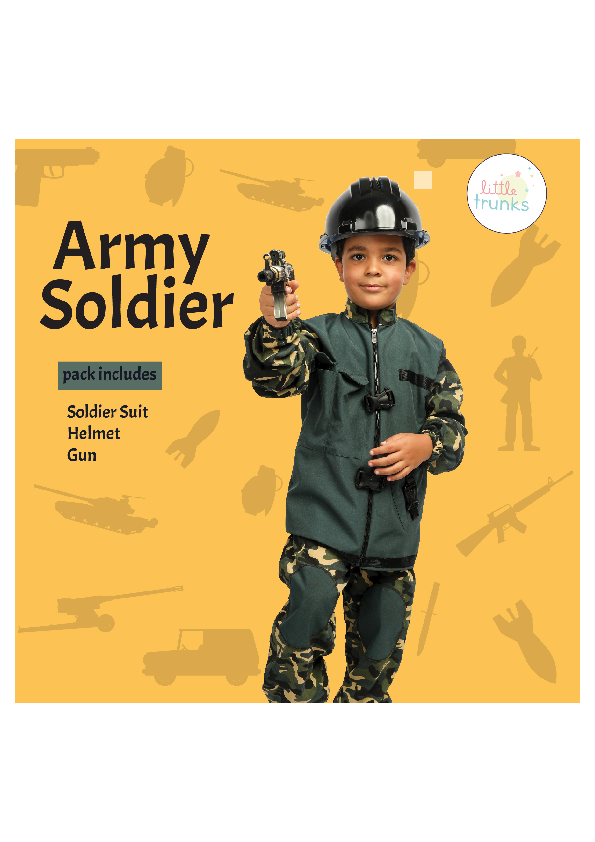 Boys Costume Character Army Size L™