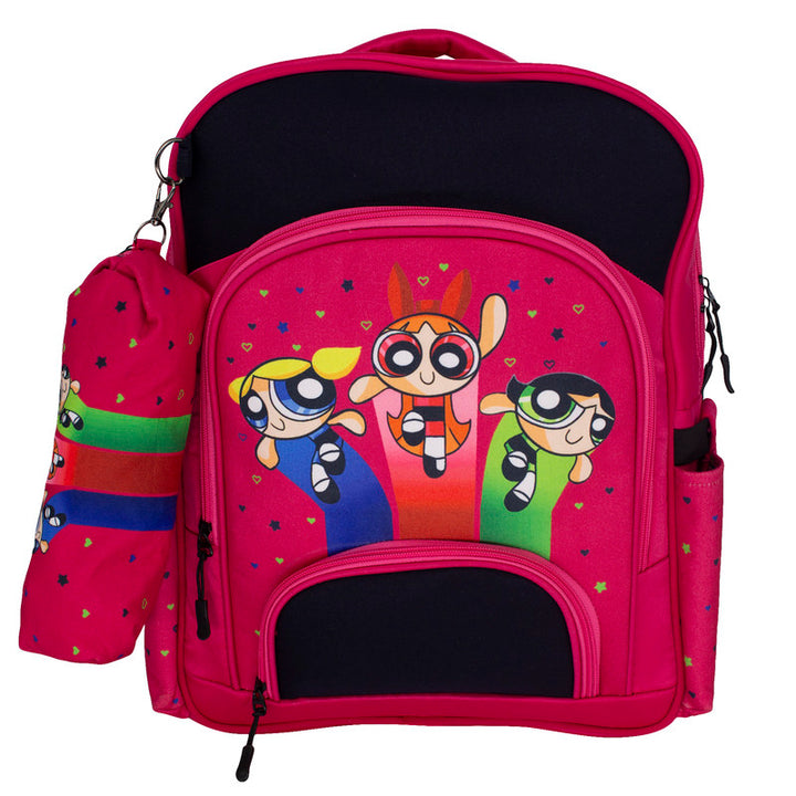 School backpack model 11 Powerpuff girls red