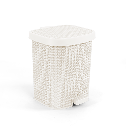 Large Palm Trash bin White