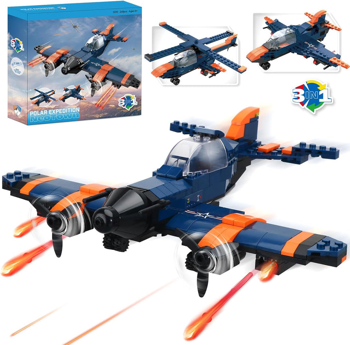 Cogo Creator 3In1 Jet Plane To Helicopter 248Pcs