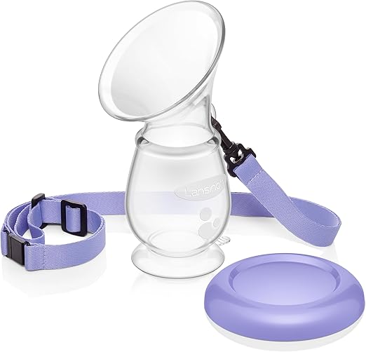 Lansinoh Silicone Breast Pump for Breastfeeding, 4 ounces 1 Count (Pack of 1)