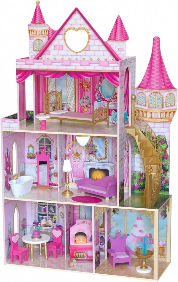 Kidkraft Rose Garden Wooden Castle For 12 Inch Dolls