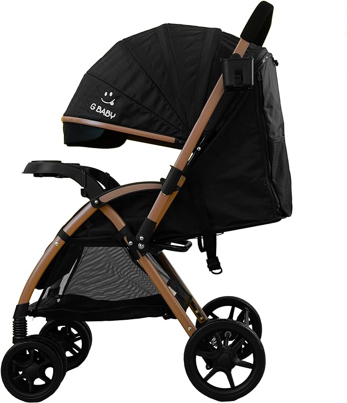 G Baby 2-In-1 Convertible Baby Stroller | Black