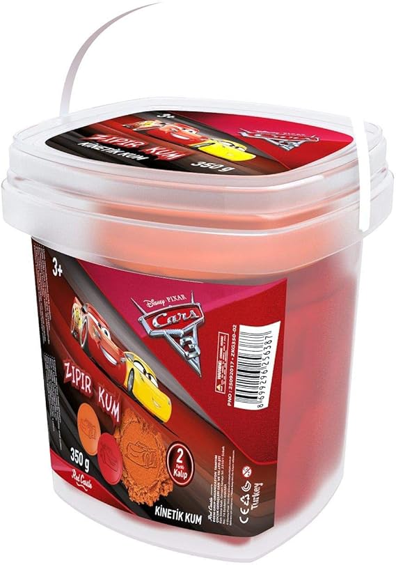 Red Castle Cars Zippy Sand Bucket 350 Gr 4 Molds Stand - 12 Pcs