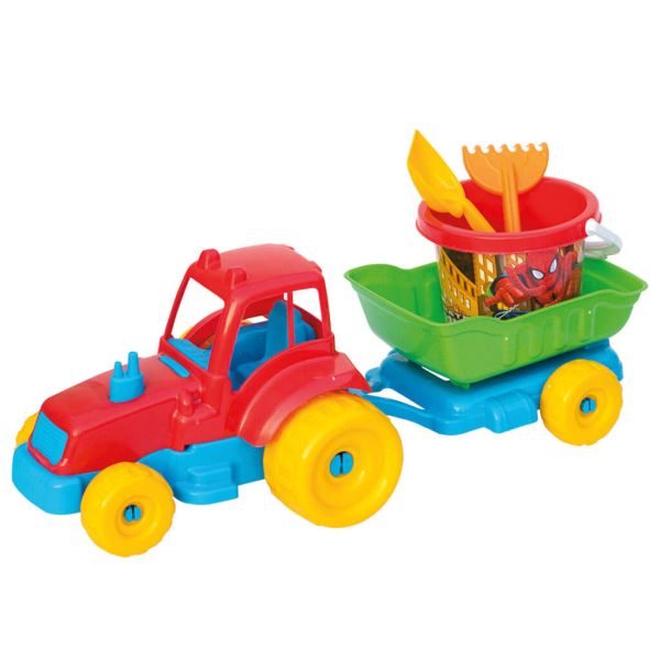 Dede Spiderman Tractor Beach Set