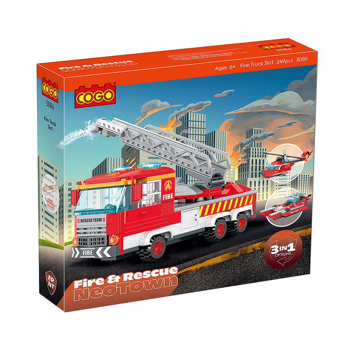 Cogo 3086 Fire And Rescue Neotown 249 Pcs Blocks