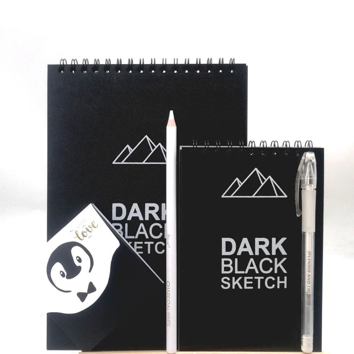 <p>
The M&G Pack of Black Coloring Set Sketch Black + Accessories - 5pcs - No:1166 is a great choice for those who want to get creative with their art. This set includes everything you need to create stunning, intricate drawings and sketches. With one A5 and one A6 size black paper sketch, you have plenty of room to work out your ideas. The included white pencil and white gel pens allow you to add fine details and highlights to your sketches. The set also includes a black sticky notes, perfect for reminders