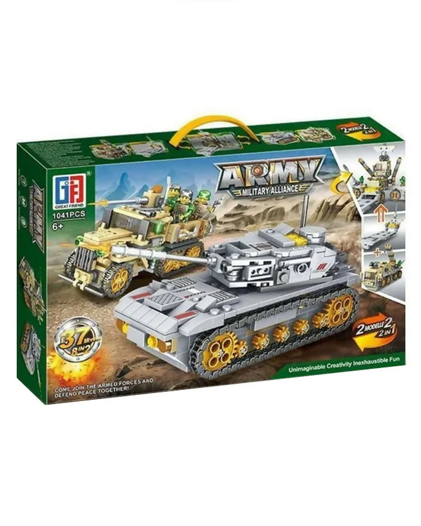 Army Tank Military Alliance Building Blocks - 1041Pcs