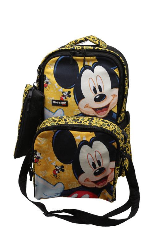 School backpack with lunch bag Size 17 model 26 Mickey Mouse black