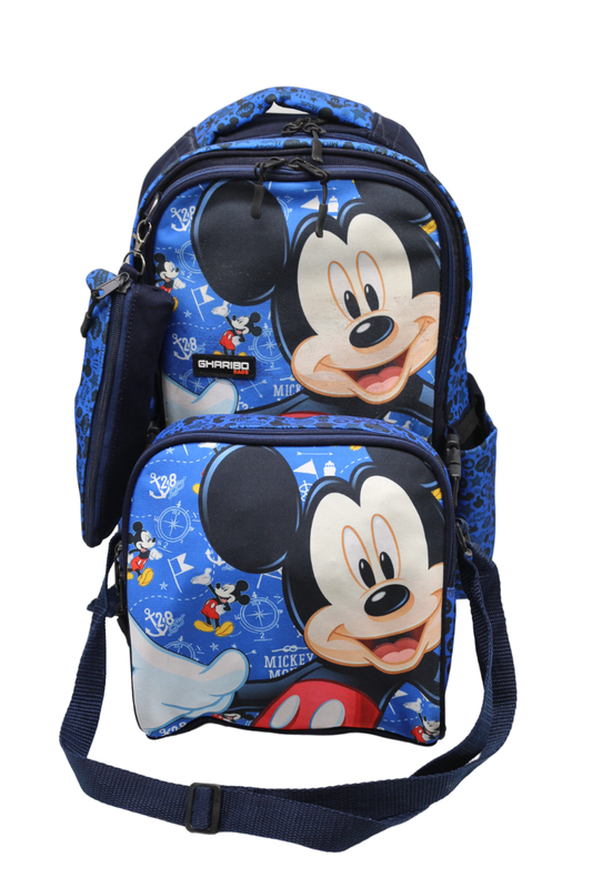 School backpack with lunch bag Size 17 model 26 Mickey Mouse navy