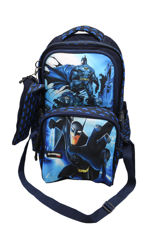 School backpack with lunch bag Size 17 model 26 BatMan navy