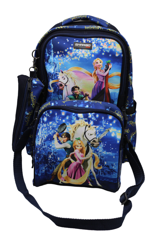 School backpack with lunchbag Size 17 model 26 Rapunzel navy