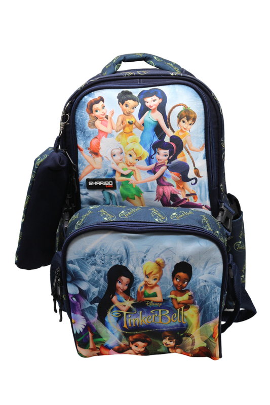 School backpack with lunch bag Size 17 model 26 TinkerBell navy