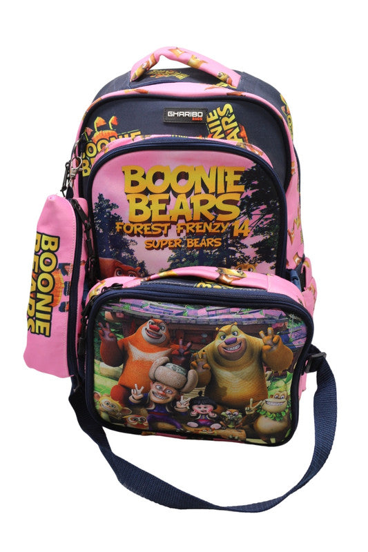 School backpack with lunchbag Size 17 model 32 Boonie Bears navy