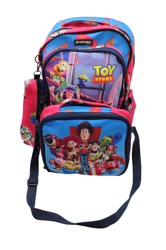 School backpack with lunch bag Size 17 model 32 Toy Story pink