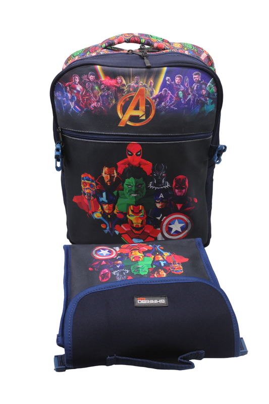 School backpack with lunch bag Size 17 model 33 Avengers navy