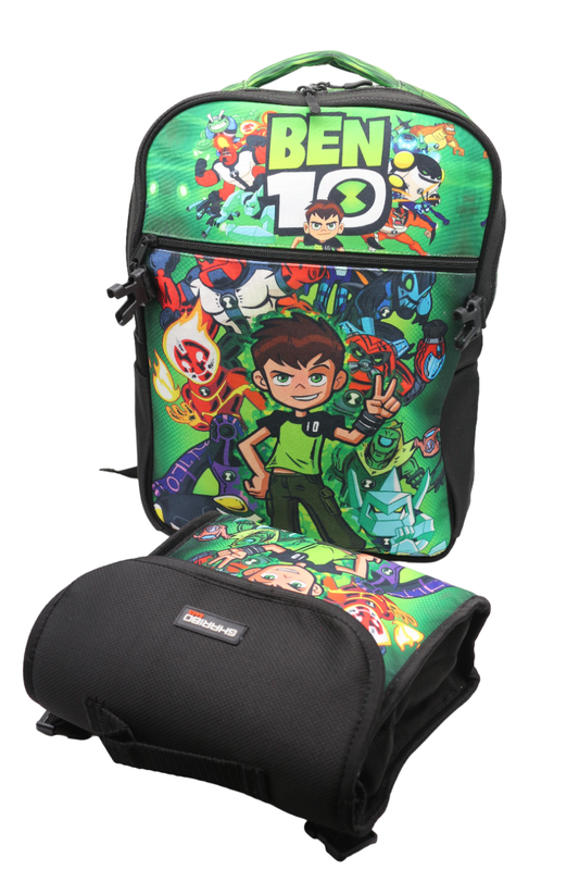 School backpack with lunch bag Size 17 model 33 Ben 10 black