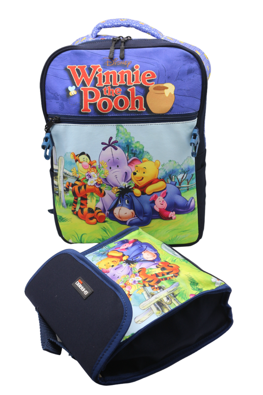 School backpack with lunch bag Size 17 model 33 Winnie the Pooh navy