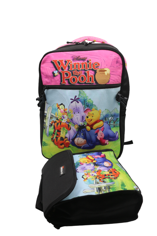 School backpack with lunch bag Size 17 model 33 Winnie the Pooh black