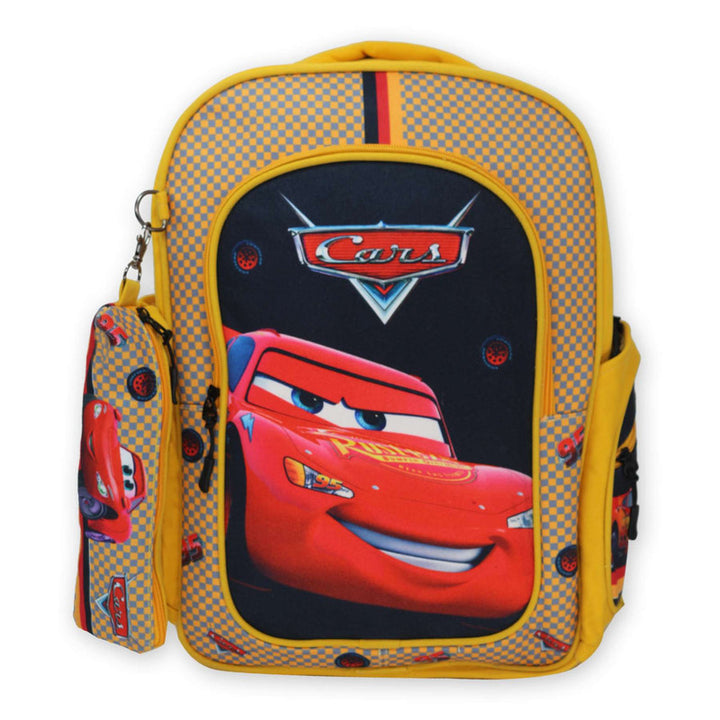 School backpack model 13 Cars yellow